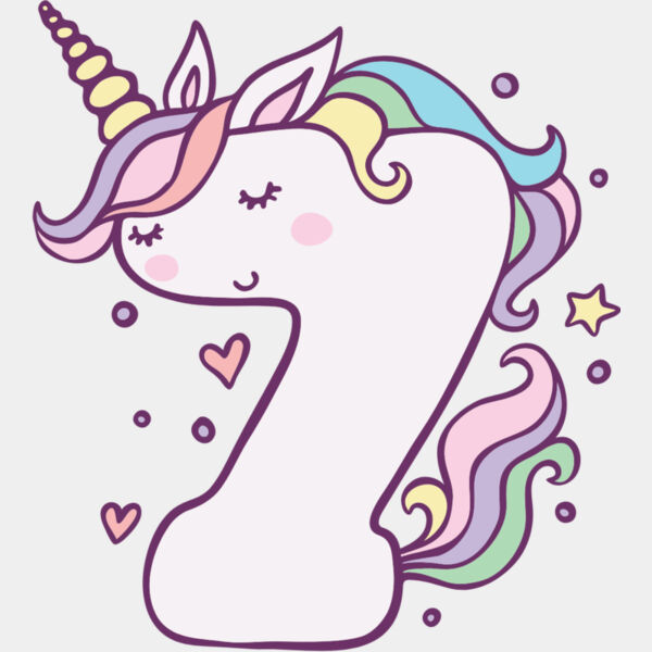 Seven Birthday Unicorn Number 1 Thumbnail