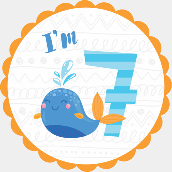 Seven Birthday Animal Whale Number 2 Thumbnail