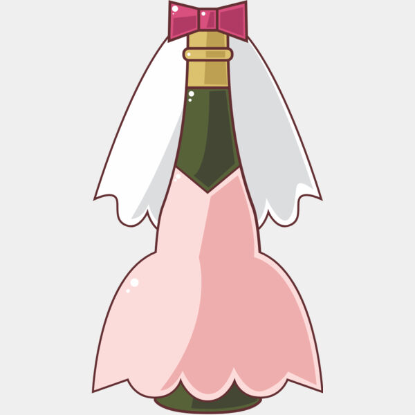 Wedding Bride Champagne Bottle 1 Thumbnail